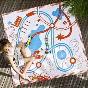 Tapis de jeux coton bio - circuit DEUZ l www.little-home.fr Tapis jeux éducatifs enfant Tapis voiture