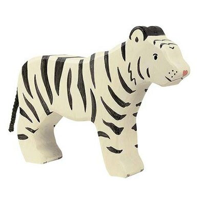 Figurine animal en bois - Tigre blanc HOLZTIGER