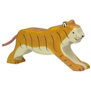 Figurine animal en bois - tigre marchant HOLZTIGER
