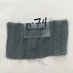 Tissu Double gaze coton biologique bleu gris NUMERO 74 www.little-home.fr