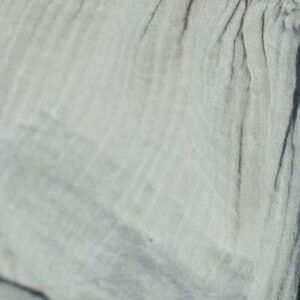 Tissu Double gaze coton biologique gris clair NUMERO 74 www.little-home.fr