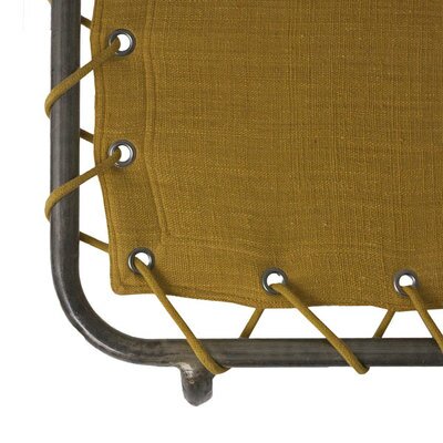 Toile lit de camp banc metal vintage NUMERO 74 ocre llittle-home.fr Décoration Chambre enfant design