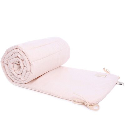 Tour de lit nid d'abeille coton Bio rose pastel NOBODINOZ l www.little-home.fr Linge de lit bébé Junior