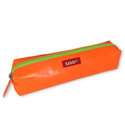 Trousse vinyle - orange fluo BAKKER MADE WITH LOVE l www.little-home.fr Trousse rentrée scolaire enfant