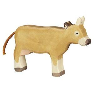 Figurine animal en bois - vache debout marron HOLZTIGER