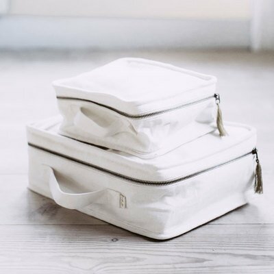 Valise coton organique blanc NUMERO 74 l www.little-home.fr Bagage Enfant Valise Maternité Rangement