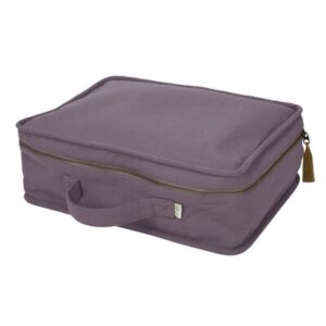 Valise coton BIO lilas fané NUMERO 74 l www.little-home.fr Bagage Enfant Valise Maternité Rangement N74