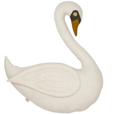 Coussin Vicky Swan cygne blanc NUMERO 74 l www.little-home.fr Coussin chambre enfant animal N74 naturel