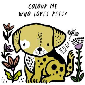 Livre de bain à colorier Color me Pets WEE GALLERY