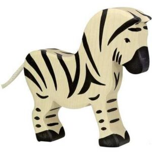 Figurine animal en bois peint - zèbre HOLZTIGER