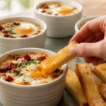 Personne n’imagine des œufs à l’apéro alors que ces ramequins chorizo parmesan au jaune coulant partent souvent avant tout le reste