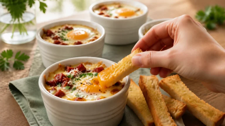 Personne n’imagine des œufs à l’apéro alors que ces ramequins chorizo parmesan au jaune coulant partent souvent avant tout le reste