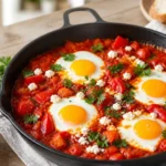 Des tomates mûres, des œufs et une seule poêle suffisent à préparer une shakshuka plus généreuse qu’un plat de traiteur en fin d’été