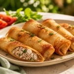 Des feuilles de brick roulées au thon et à la feta sortent croustillantes de l’air fryer et disparaissent souvent en dix minutes à l’apéritif